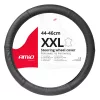 AMIO Perforierter Lenkerbezug aus schwarzem Leder XXL 44-46 cm SWC-50-XXL 03559