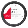AMIO Gesteppter Lenkradbezug aus schwarzem Leder XL 41-43 cm SWC-51-XL 03563