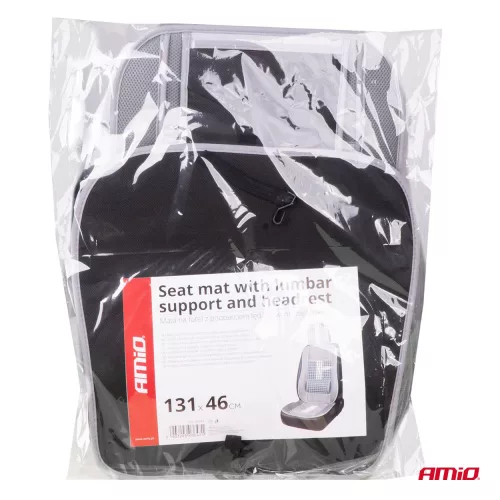 AMIO Sitzmatte mit Lendenwirbelstütze und Kopfstütze AMIO-03647