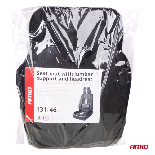 AMIO Sitzmatte mit Lendenwirbelstütze und Kopfstütze AMIO-03648