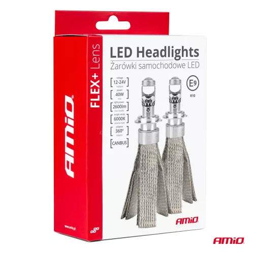 AMIO LED Headlight H7 FLEX+ Lens Series AMiO-03660
