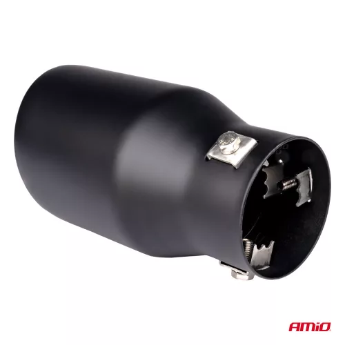 AMIO Auspuffblende, matt schwarz, Edelstahl 04061