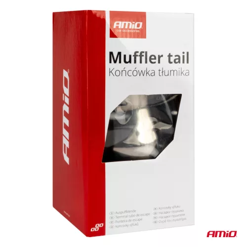 AMIO Auspuffblende, matt schwarz, Edelstahl 04061