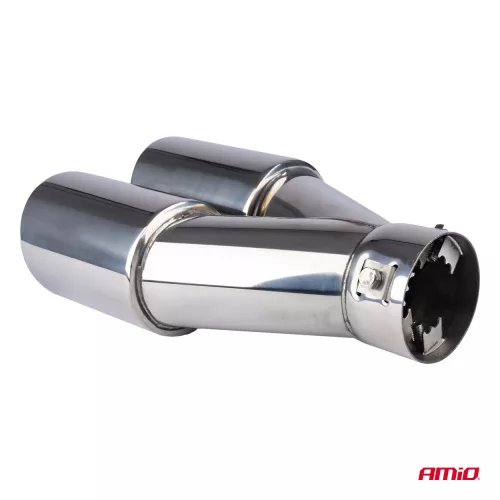 AMIO Auspuffendrohr, doppelt verchromt, säurebeständiger Edelstahl 04062