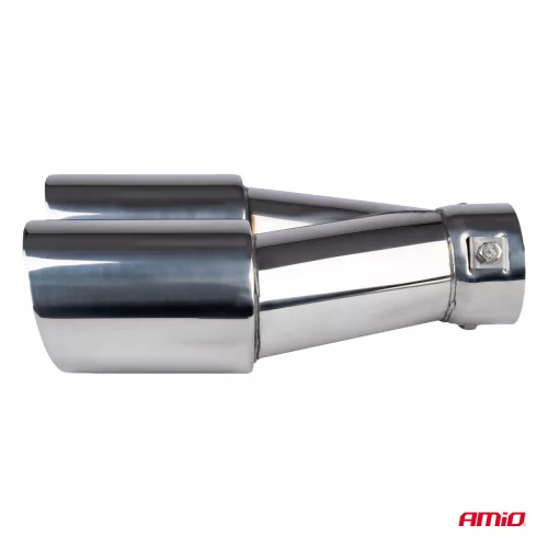 AMIO Auspuffendrohr, doppelt verchromt, säurebeständiger Edelstahl 04062