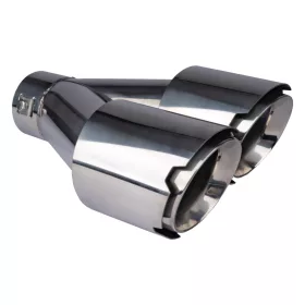   AMIO Auspuffendrohr, doppelt verchromt, säurebeständiger Edelstahl 04068 PREMIUM