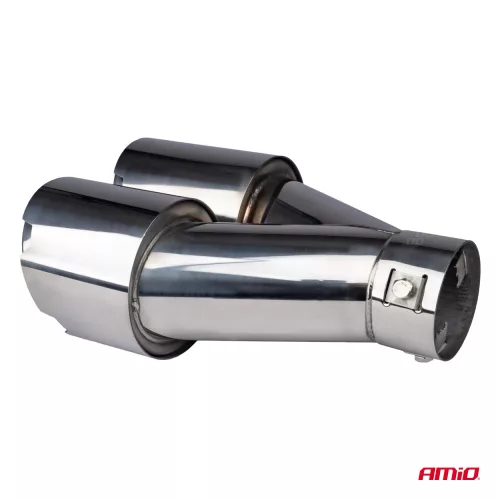 AMIO Auspuffendrohr, doppelt verchromt, säurebeständiger Edelstahl 04068 PREMIUM