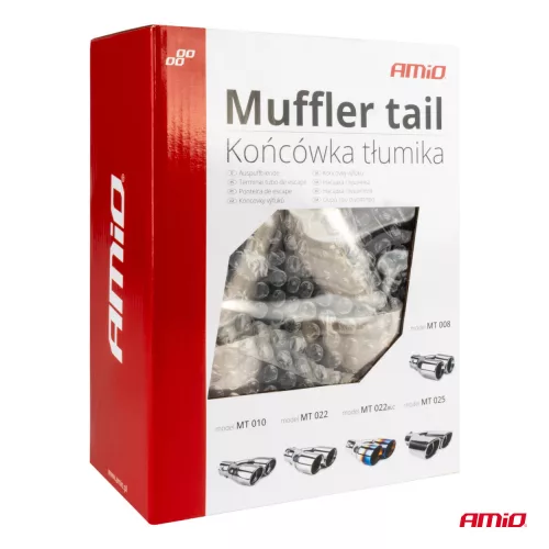 AMIO Auspuffendrohr, doppelt verchromt, säurebeständiger Edelstahl 04068 PREMIUM