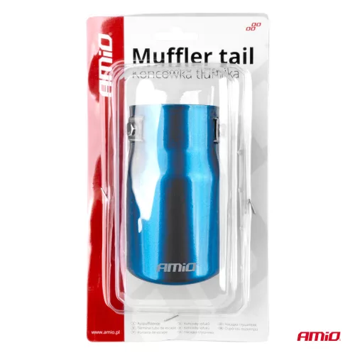 AMIO Auspuffendrohr aus blauem, säurebeständigem Edelstahl 04072