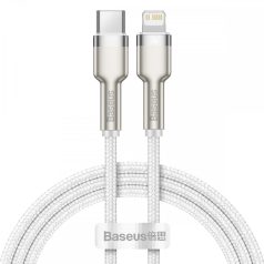   BASEUS USB-C kábel Lightning Baseus Cafule-hez, PD, 20W, 100 cm fehér