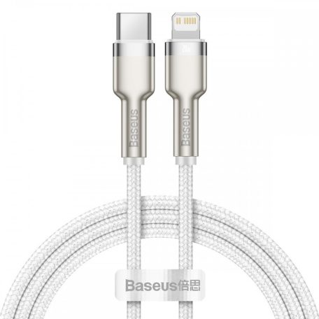 BASEUS USB-C kábel Lightning Baseus Cafule-hez, PD, 20W, 100 cm fehér