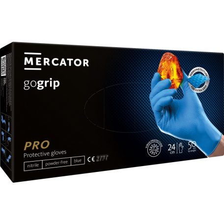 Mercator GoGrip Blue nitril kesztyű 50 db, XXL méret