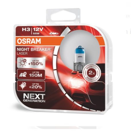 OSRAM H3 12V 55W NIGHT BREAKER LASER halogén izzók+150%/2db