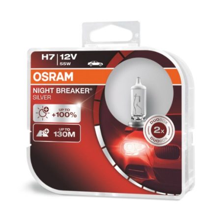 OSRAM H7 12V NIGHT BREAKER ezüst halogén izzók +100%/2db