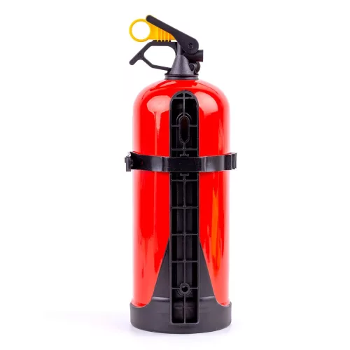 AMIO Pulverfeuerlöscher 2 Kg ABC mit vorhandenem Messgerät und Wandfixier