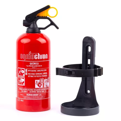 AMIO Pulverfeuerlöscher GP-1 BC mit Wandfixer