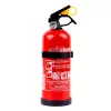 AMIO Pulverfeuerlöscher ABC mit vorhandenem Messgerät und Wandfixierung, 1 kg