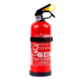   AMIO Pulverfeuerlöscher ABC mit vorhandenem Messgerät und Wandfixierung, 1 kg