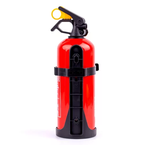 AMIO Pulverfeuerlöscher ABC mit vorhandenem Messgerät und Wandfixierung, 1 kg