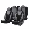 Dacia Dokker OTOM Universelles Sitzbezug-Set RUBY 1202 grau/Schwarz 3-ZIP Premium