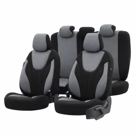   Dacia Dokker OTOM Universelles Sitzbezug-Set RUBY 1202 grau/Schwarz 3-ZIP Premium