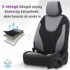 Dacia Dokker OTOM Universelles Sitzbezug-Set RUBY 1202 grau/Schwarz 3-ZIP Premium