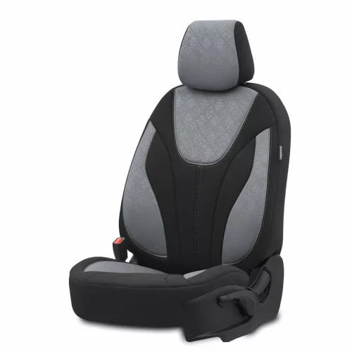 Dacia Dokker OTOM Universelles Sitzbezug-Set RUBY 1202 grau/Schwarz 3-ZIP Premium