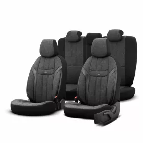   Dacia Dokker OTOM Universelles Sitzbezug-Set SWAN 501 Schwarz 3-ZIP Premium