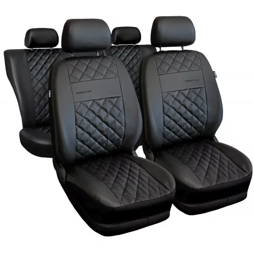 Mazda 121 üléshuzat szett – Autodekor Perfect Line univerzális, steppelt eco bőr, AIRBAG-kompatibilis
