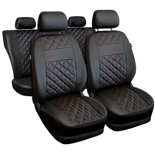 Mazda 121 üléshuzat szett – Autodekor Perfect Line univerzális, steppelt eco bőr, AIRBAG-kompatibilis