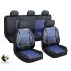 Audi  A1 01075 11 MŰBŐR részes univerzális üléshuzat szett - 2HELYEN osztható Légzsákos - fekete-kék 203-2BL