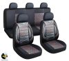 Audi  A1 01099 11 MŰBŐR részes univerzális üléshuzat szett - 2HELYEN osztható Légzsákos - fekete-Piros 203-2BR