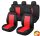 Audi  A1 01228 9 részes 2HELYEN osztható - Légzsákos univerzális üléshuzat szett - piros-fekete 203-6BR-AZ