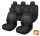 Audi  A1 01242 9 részes 2HELYEN osztható - Légzsákos univerzális üléshuzat szett -Fekete-fekete 203-6BK-AZ