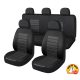 Audi  A1 01242 9 részes 2HELYEN osztható - Légzsákos univerzális üléshuzat szett -Fekete-fekete 203-6BK-AZ