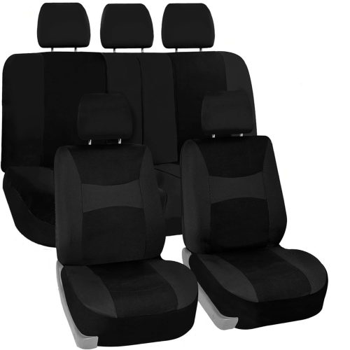 9 teilig an 2 Stellen teilbar universelles Sitzbezugsset - airbaggeeignet - schwarz-schwarz AD008BK