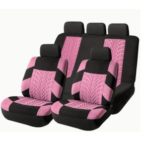   AD9521P 9 teilig an 2 Stellen teilbar universelles Sitzbezugsset - airbaggeeignet - pink-schwarz