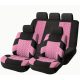 AD9521P 9 teilig an 2 Stellen teilbar universelles Sitzbezugsset - airbaggeeignet - pink-schwarz