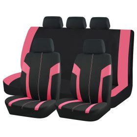   Audi  A1 9 teilig an 2 Stellen teilbar universelles Sitzbezugsset - airbaggeeignet - pink-schwarz AD9472P