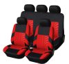 AD9521R 9 teilig an 2 Stellen teilbar universelles Sitzbezugsset - airbaggeeignet - rot-schwarz