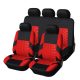 AD9521R 9 teilig an 2 Stellen teilbar universelles Sitzbezugsset - airbaggeeignet - rot-schwarz