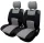 2-teiliger Universal-Sitzbezug – 5 mm Schaumstoff – Grau-Schwarz