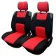 2-teiliger Universal-Sitzbezug – 5 mm Schaumstoff – Rot-Schwarz