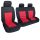 1+2 Lieferwagen Sitzbezug - VASTAG 5mm-es Schaumstoff - schwarz-rot színű
