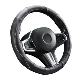   DW-5056P Valódi bőr kormányvédő szellőző lyukacsos  PINK betétes mintával 