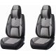 Chevrolet Aveo 15 részes Prémium Magas minőségű Műbőr üléshuzat szett nyakpárnákkal - Légzsákos - Osztható - Fekete/Szürke színben