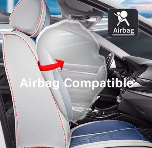 Alfa Romeo Guilietta 13 teilig Premium Magas minőségű Kunstleder Sitzbezug Set nyakpárnákkal - airbaggeeignet - teilbar - schwarz színben