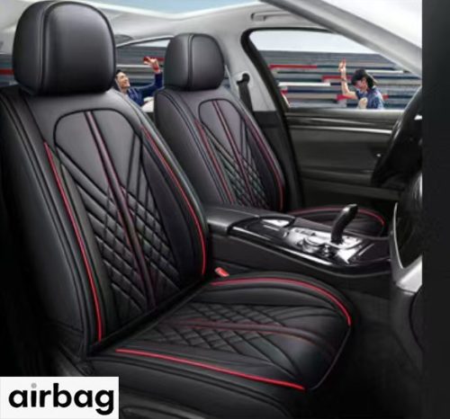 Chevrolet Avalance 11 részes Prémium minőségű Műbőr üléshuzat szett - Légzsákos - Osztható - Fekete/Piros színben 80186