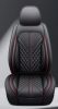Chevrolet Avalance 11 részes Prémium minőségű Műbőr üléshuzat szett - Légzsákos - Osztható - Fekete/Piros színben 80186