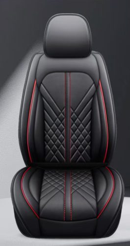 Chevrolet Avalance 11 részes Prémium minőségű Műbőr üléshuzat szett - Légzsákos - Osztható - Fekete/Piros színben 80186